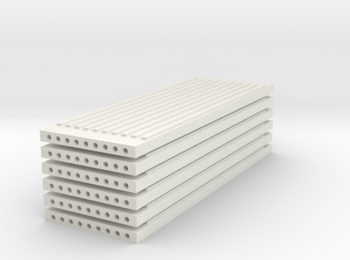 'N Scale' - (6) Precast Panel - Ribbed - 30'x10'x1 3d printed