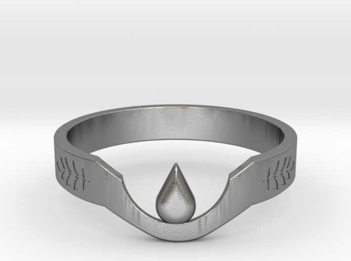Suspended Teardrop Ring (Laurel) 3d printed