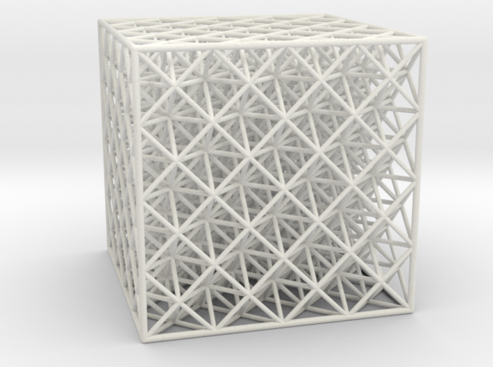Octet Truss Cube (4x4x4) 3d printed 