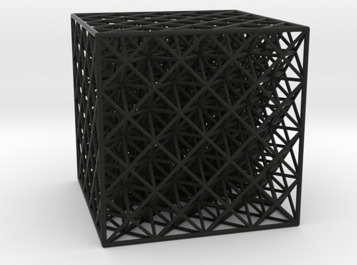 Octet Truss Cube (4x4x4) 3d printed