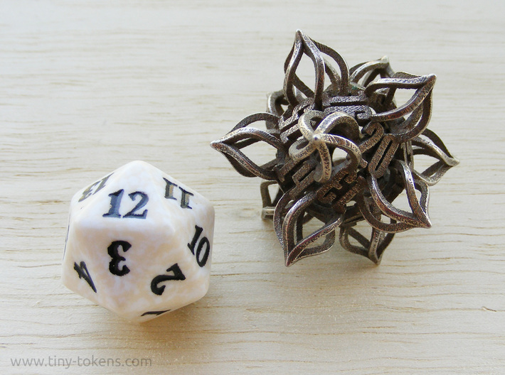 'Kaladesh' D20 Spindown Life Counter 3d printed Compared to a regular MTG spindown d20