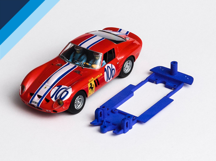 1/32 Fly Ferrari 250 GTO Chassis for Slot.it pod 3d printed Chassis compatible with Fly Ferrari 250 GTO body (not included)