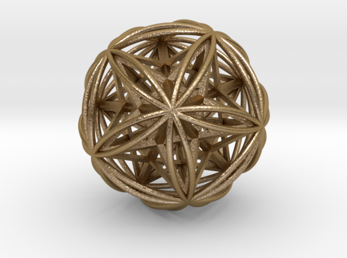 Icosasphere w/Nest Stellated Dodecahedron 1.8&quot; 3d printed