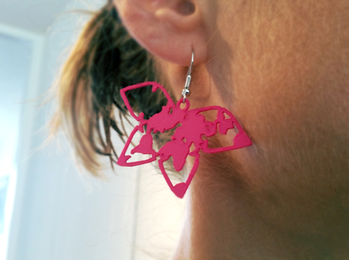 Waterman butterfly earrings 3d printed 