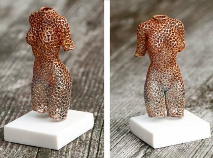 Female Nude Sculpture - Voronoi Mesh 3d printed 