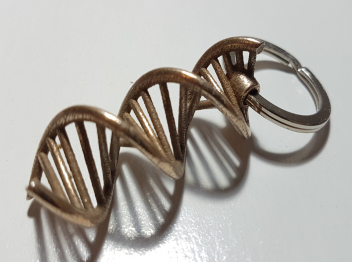 DNA Keychain 3d printed
