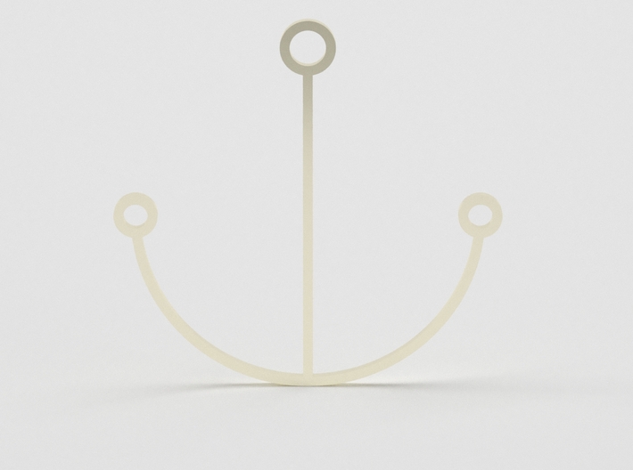 Minimalist Anchor Pendant 3d printed