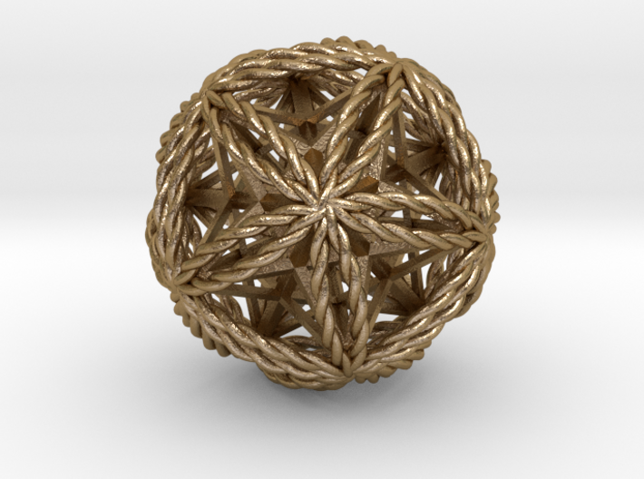 Twisted Icosasphere w/nest Stellated Dodecahedron  3d printed 