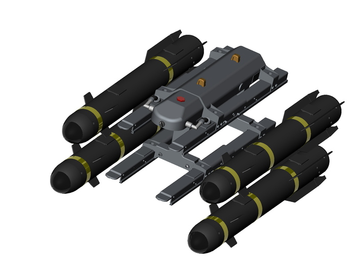 1.8 POD MISSILES HELLFIRE FULL 3d printed 