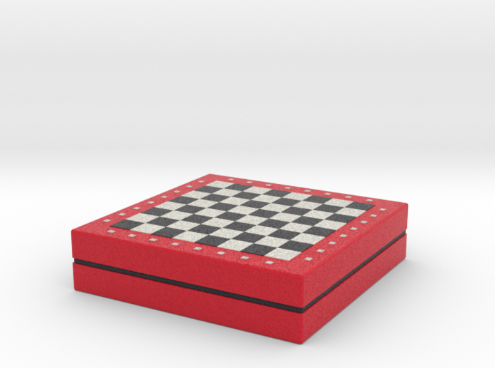 Chess board on storage box various scales 3d printed