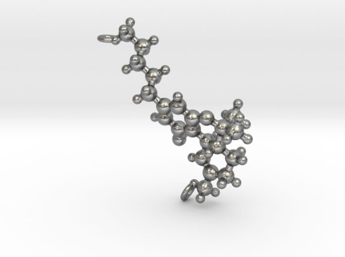 THC (Tetrahydrocannabinol) molecule pendant 3d printed
