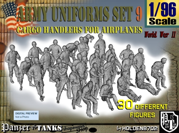 1-96 Army Modern Uniforms Set9 3d printed 