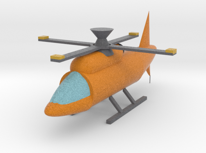 Helicopter With Moving Rotor 3d printed