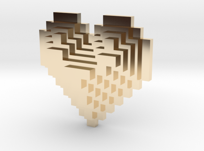 8bit Heart Posted Studs 3d printed