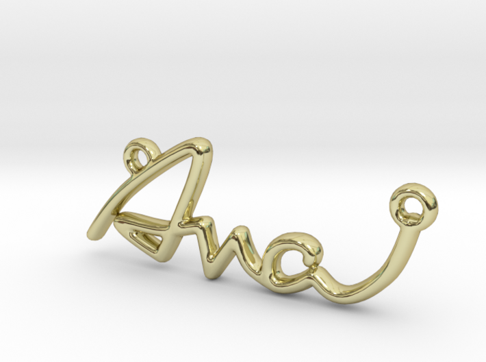 AVA Script First Name Pendant 3d printed