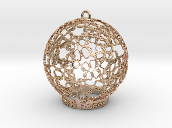 Roses &amp; Roses Ornament 3d printed Roses in rose gold are spectacular.