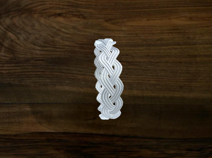 Turk's Head Knot Ring 3 Part X 15 Bight - Size 25 3d printed
