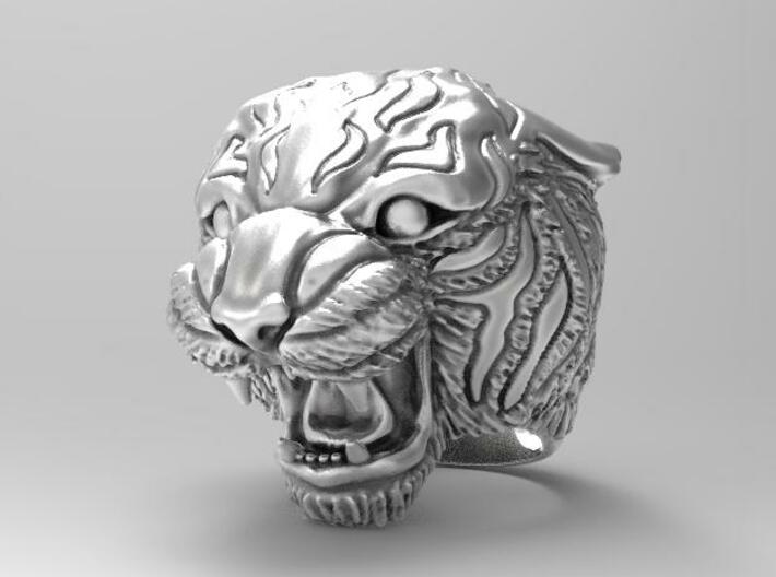 Tiger ring size 7 3/4 3d printed
