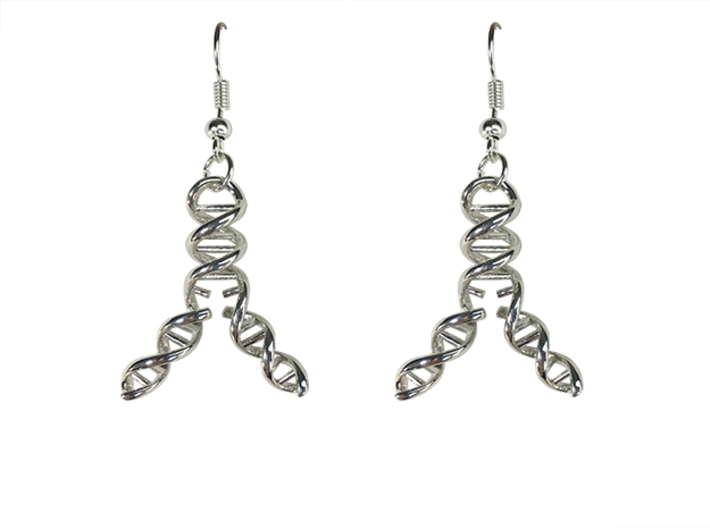 Replicating DNA Earrings 3d printed Replicating DNA Earrings