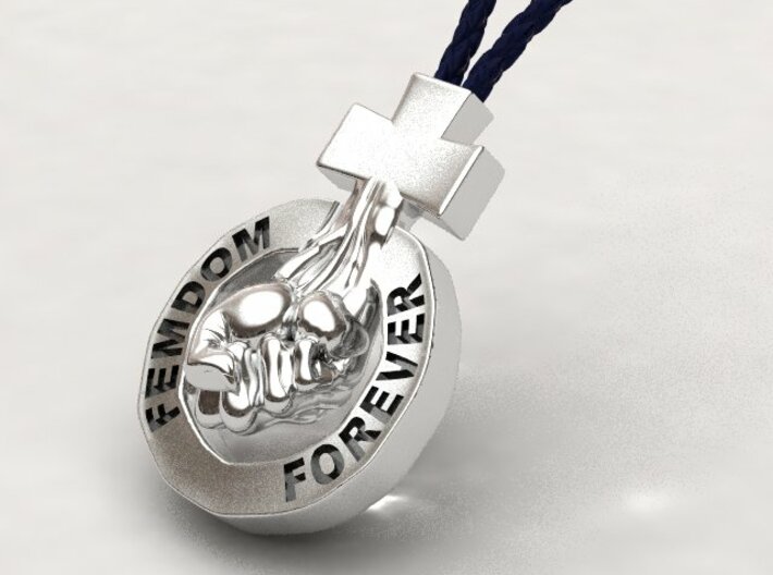 Femdom Forever feminism necklace 3d printed Femdom Forever