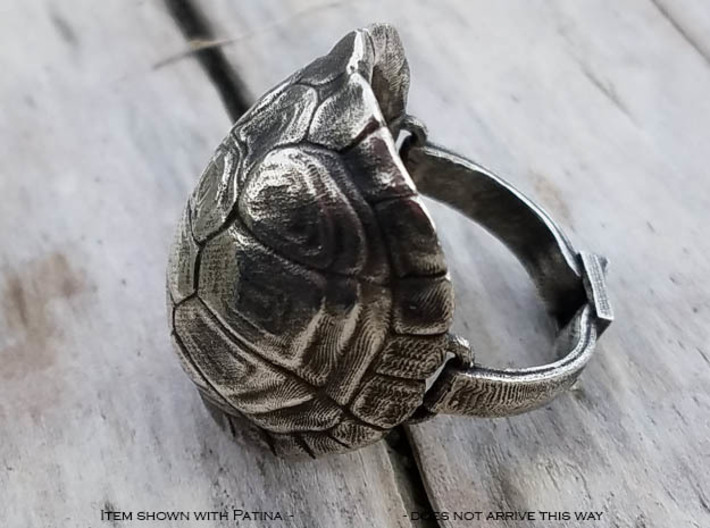 Turtle Ring 3d printed 
