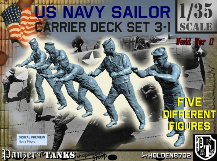 1-35 US Navy Carrier Deck Set 3-1 3d printed