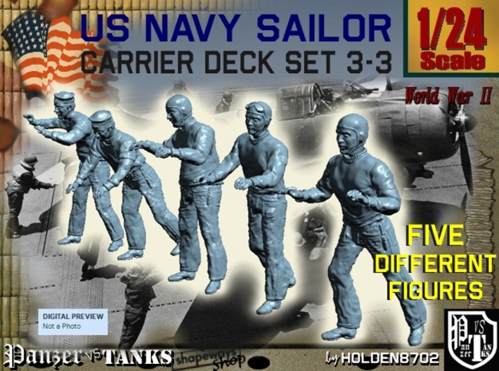 1-24 US Navy Carrier Deck Set 3-3 3d printed