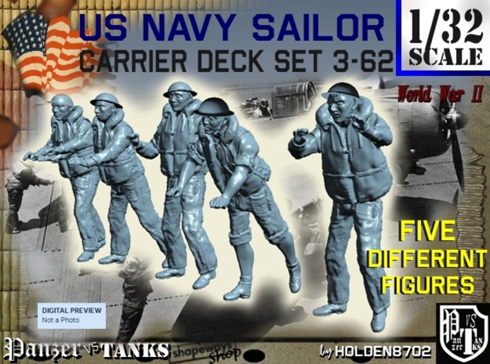 1-32 US Navy Carrier Deck Set 3-62 3d printed