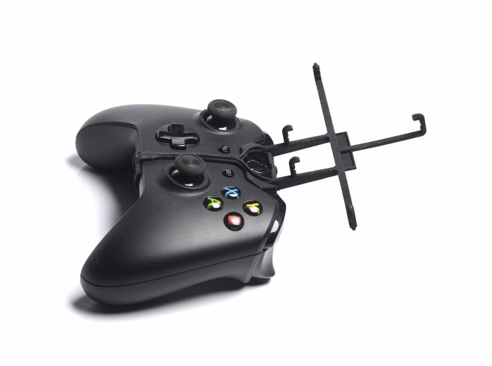 Controller mount for Xbox One & Lenovo C2 3d printed Without phone - A Samsung Galaxy S3 and a black Xbox One controller