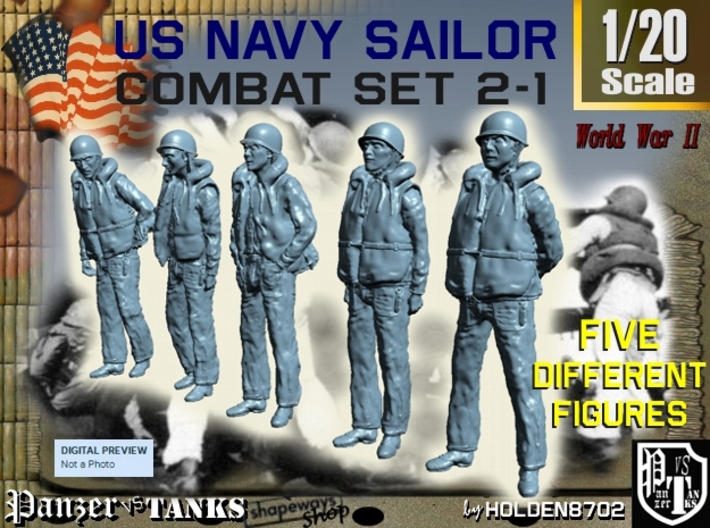 1-20 US Navy Sailors Combat SET 2-1 3d printed