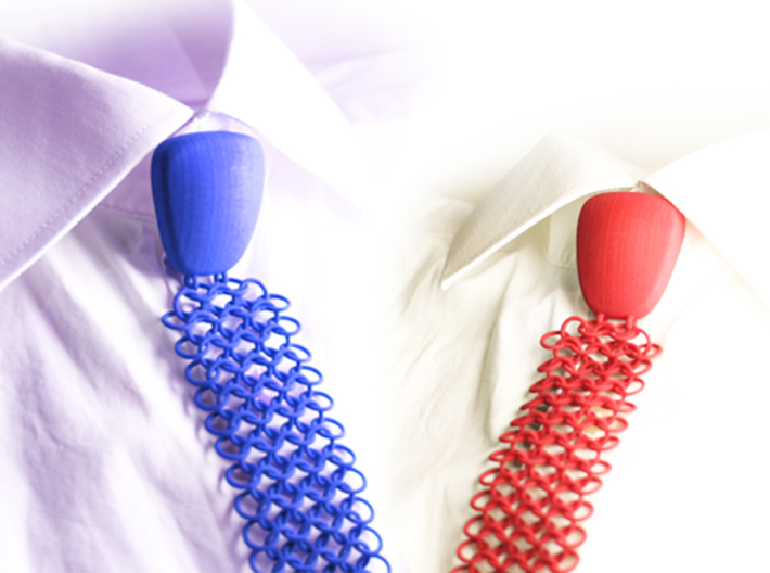 Debate-Tie Size M 3d printed Blue against red