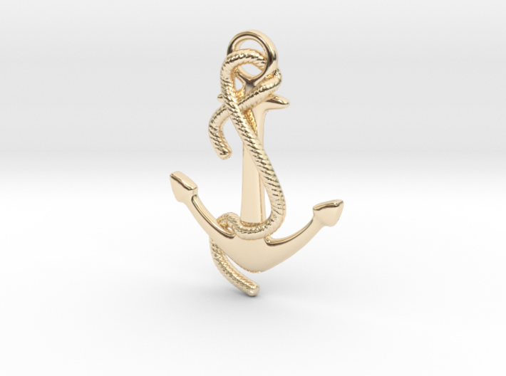 Anchor Earring 3d printed
