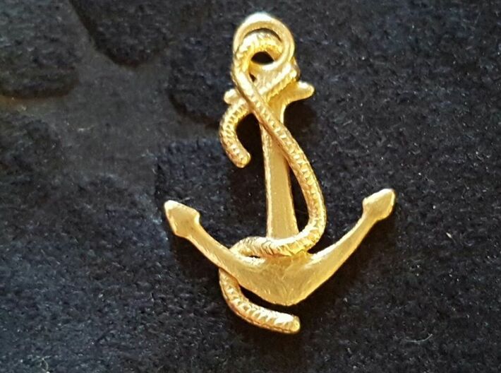 Anchor Earring 3d printed 