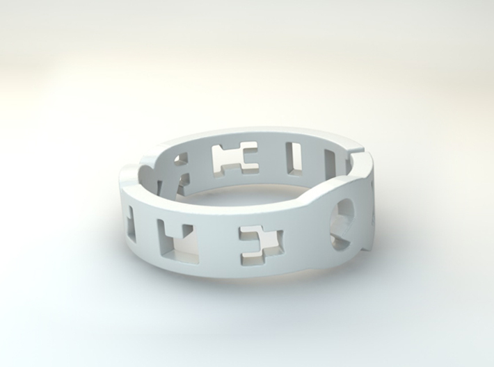 Te quiero Ring Design Size 6.75 3d printed