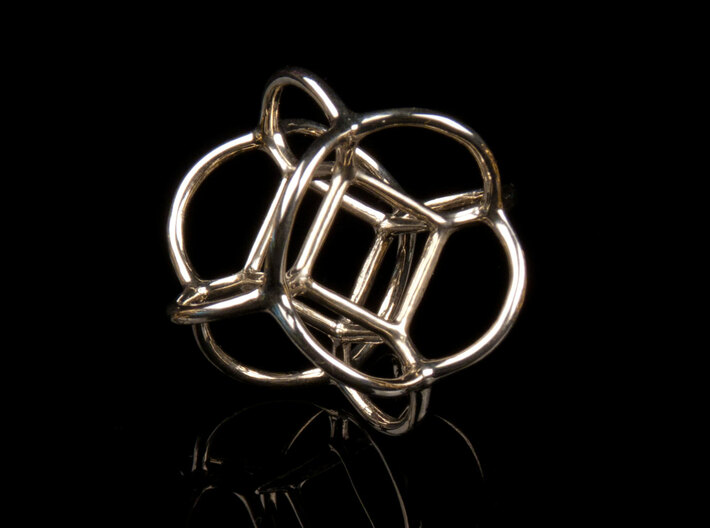 Soap Bubble Cube (from $12.50) 3d printed Printed in Polished Silver