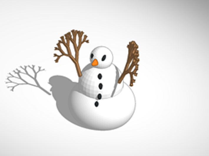 The Snowman revised and fixed 3d printed revised for printing