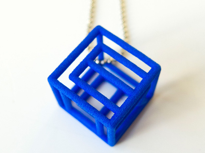 Personalized Initial Cube pendant 3d printed 