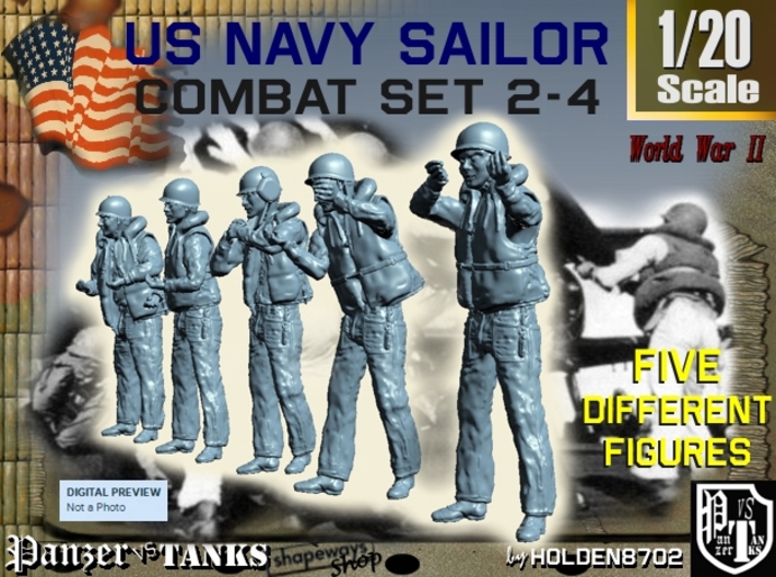 1-20 US Navy Sailors Combat SET 2-4 3d printed