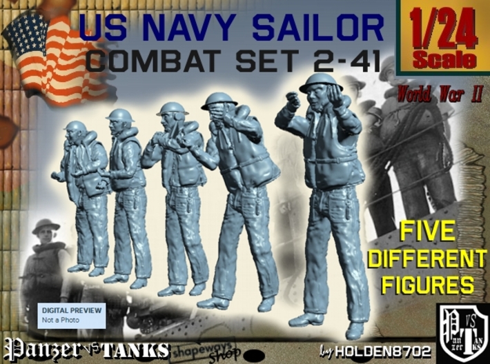 1-24 US Navy Sailors Combat SET 2-41 3d printed