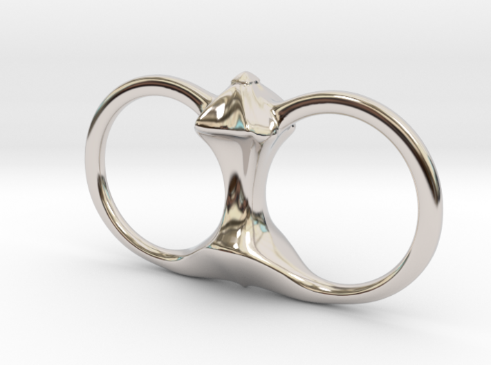 Spike Double Ring 3d printed