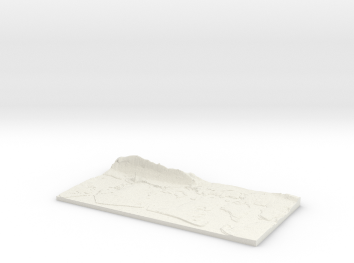 3D Relief map of Portsmouth, Langstone and Chiches 3d printed