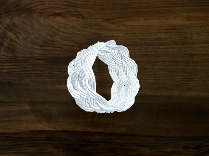 Turk's Head Knot Ring 6 Part X 9 Bight - Size 7 3d printed