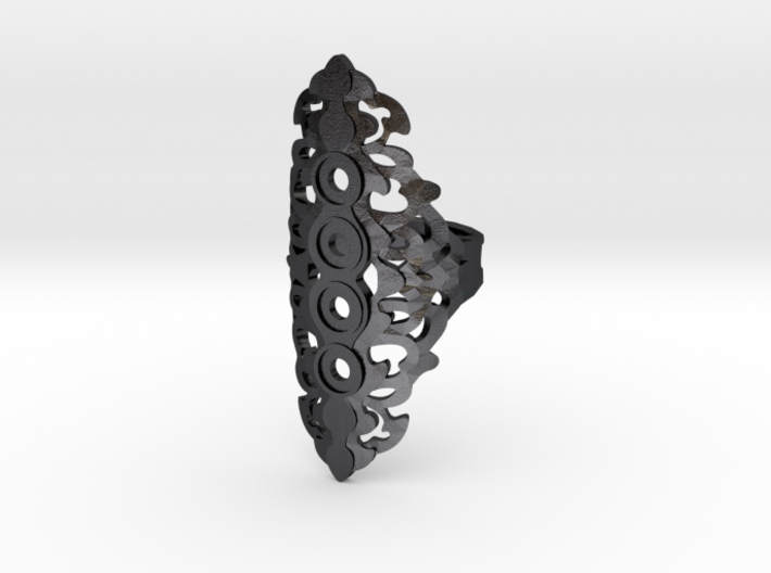 BlakOpal Gothic Filligree Ring - size 8 3d printed 