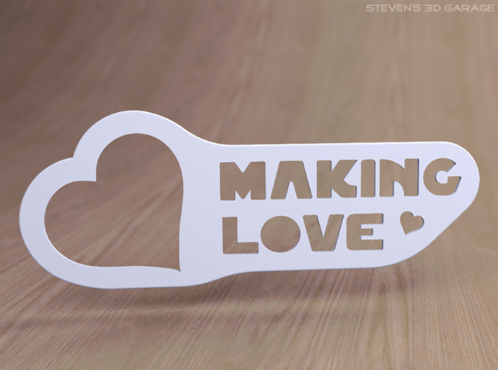 Door-hanger "Making Love" (large) 3d printed 
