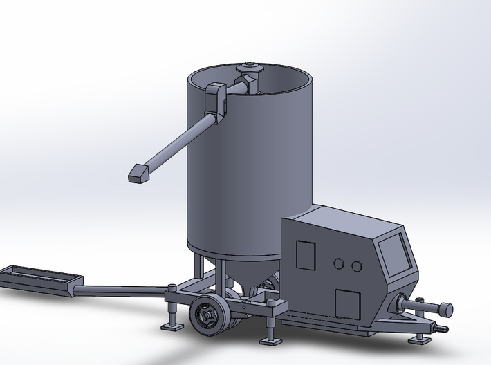 N-scale Portable Grain Dryer - Working 3d printed