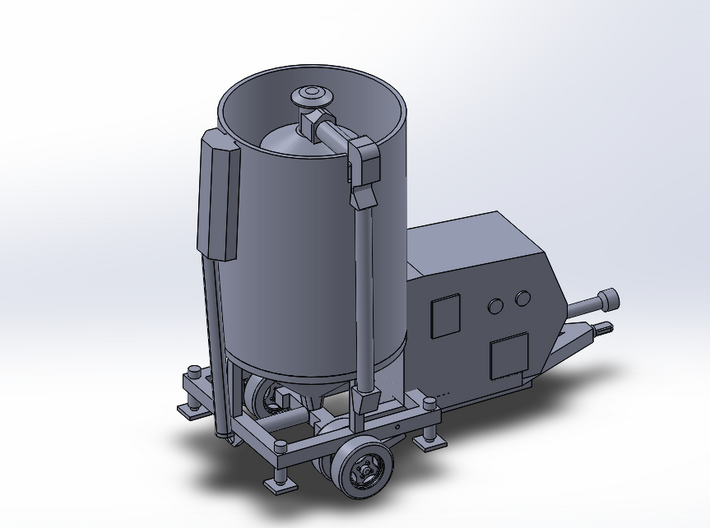 N-Scale Portable Grain Dryer - Transport 3d printed 