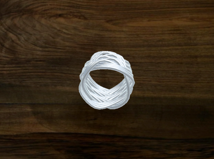 Turk's Head Knot Ring 6 Part X 4 Bight - Size 0 3d printed