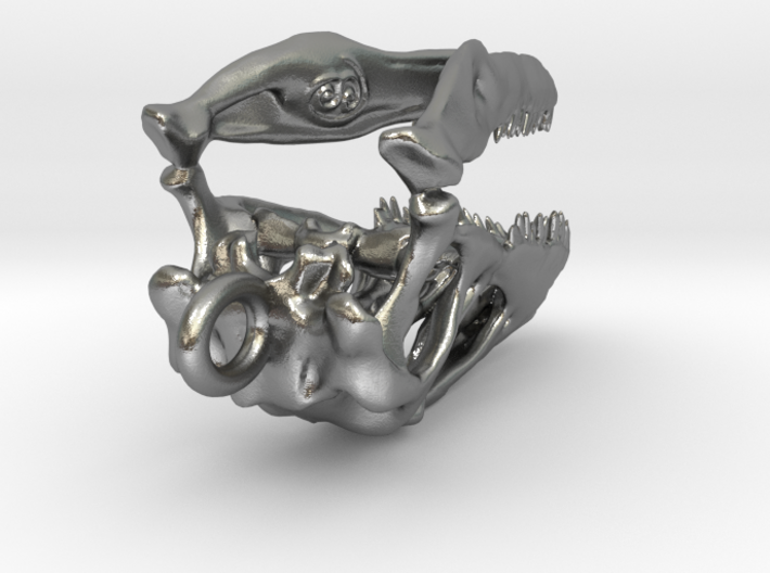 Deinonychus Dinosaur Skull Pendant 3d printed