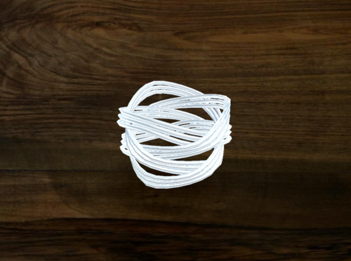 Turk's Head Knot Ring 4 Part X 3 Bight - Size 6 3d printed