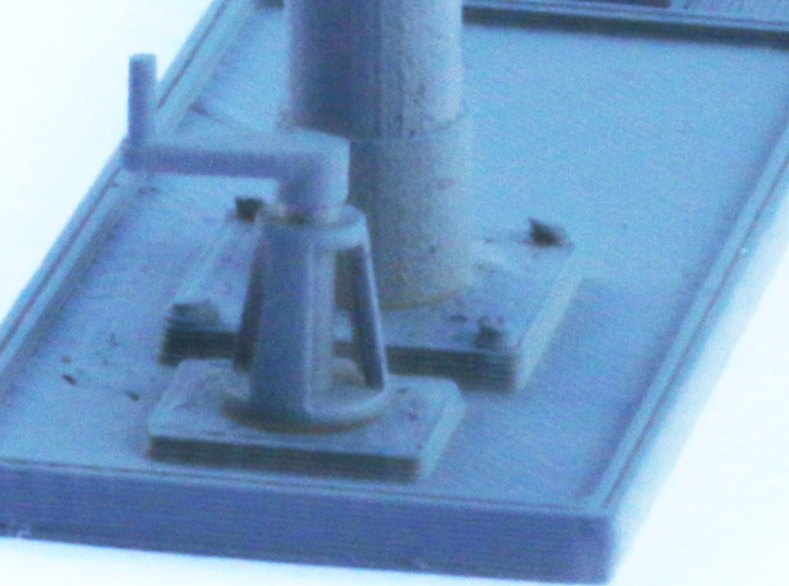 MR Water Crane Base Plate 4mm 3d printed Valve and column mounting positions